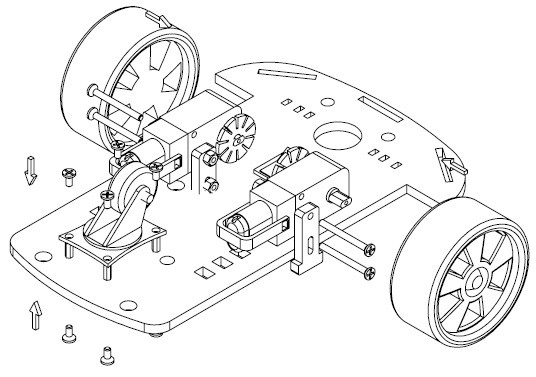 Chassis de smart voiture/Car robot/suiveur bonne qualité